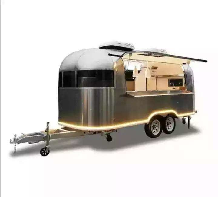 Al dettaglio Food trucks mobile fast food trailer/Outdoor Mobile Food trailer in vendita