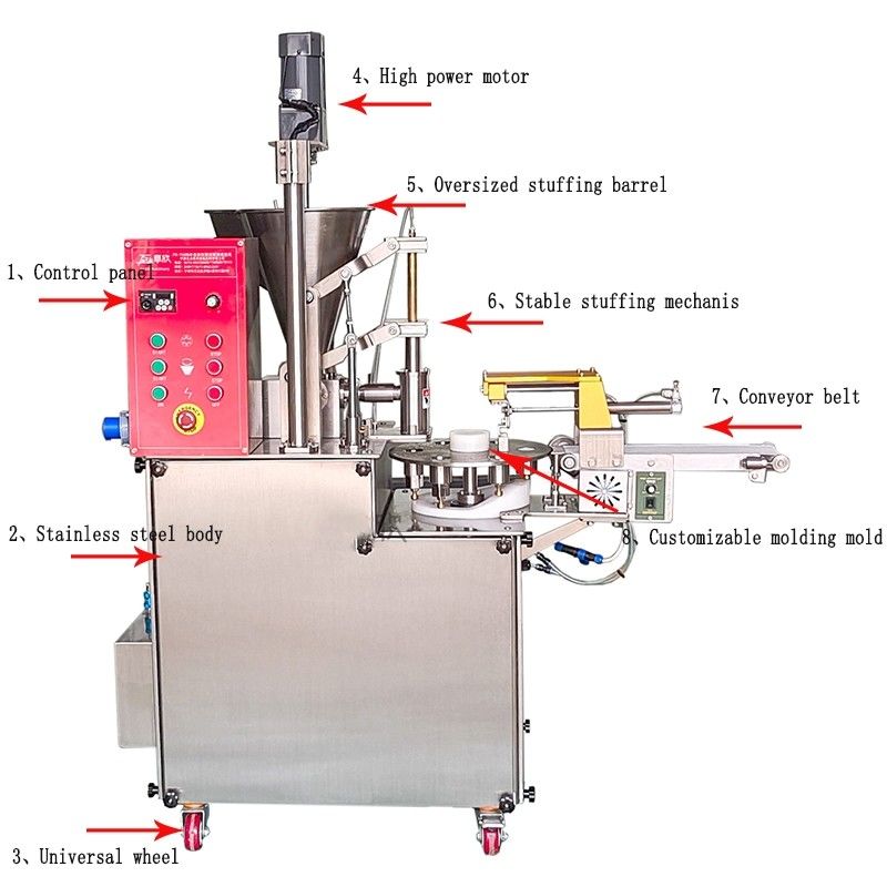 Macchina commerciale a schermo sensoriale Samai macchina semiautomatica di produzione di somma scura macchina shuimai a pelle rotonda