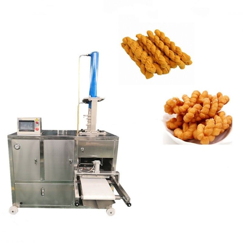 Triturazione industriale automatica Churro attrezzature di formazione di snack Soft pretzel pasta fritta Twist Making Extruder Machine