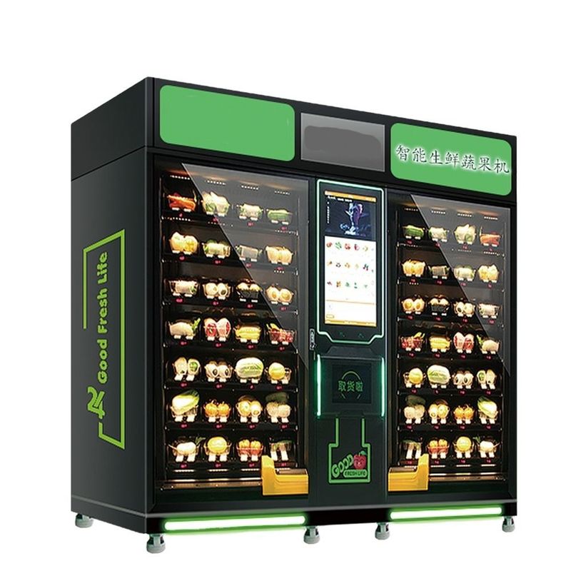 Autoservizio su misura Gran armadio Insalate refrigerate Verdure Frutta Uova Vending Machine per alimenti