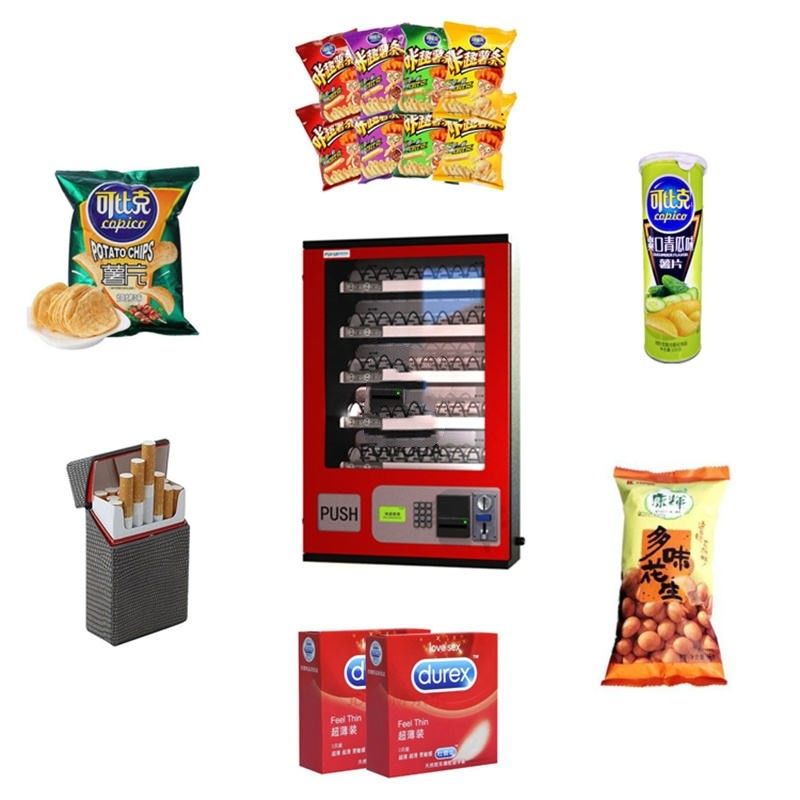 Coin&Bill Operato Snack and Drink Automatic Vending Machine Small Vending Machine montata a parete