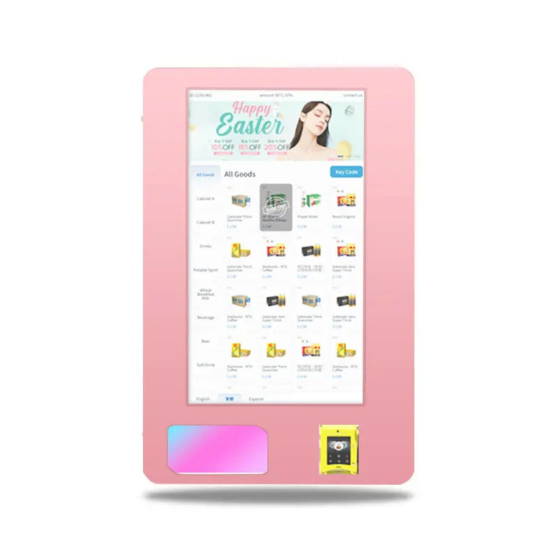 Macchina vending per pubblicità intelligente a schermo LCD con interfaccia utente touch screen personalizzata, gestita da remoto