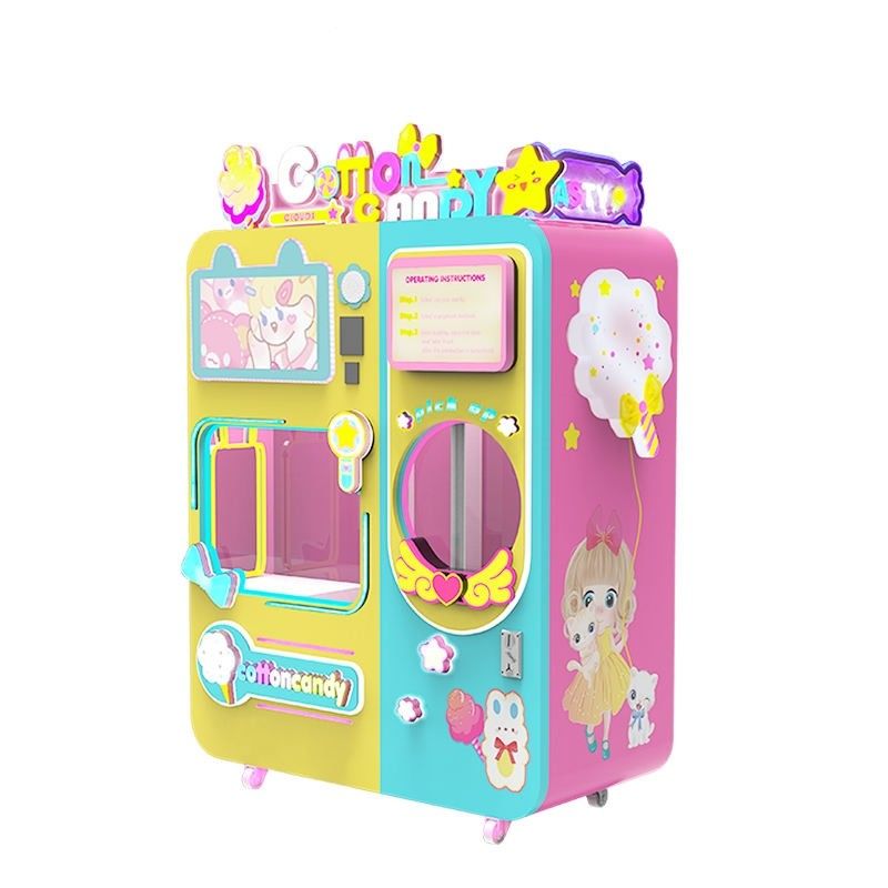 Macchinario venditore completamente automatico Autoservizio Cinema Commerciale Macchinario venditore di caramelle di cotone