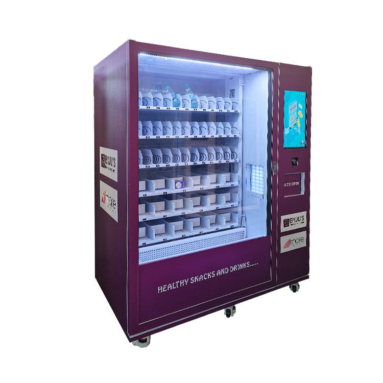 High Tech Automatic Open Door Snack Cold Drink Ascensore vending machine con spirale e spinta diretta