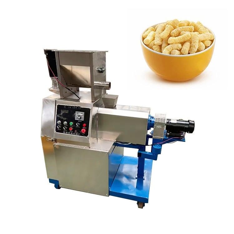 5.5kw Snack Bar Extruder a doppia vite Chips di mais gonfiati Snacks Macchina per la preparazione del cibo