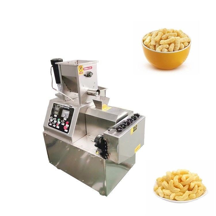 5.5kw Snack Bar Extruder a doppia vite Chips di mais gonfiati Snacks Macchina per la preparazione del cibo