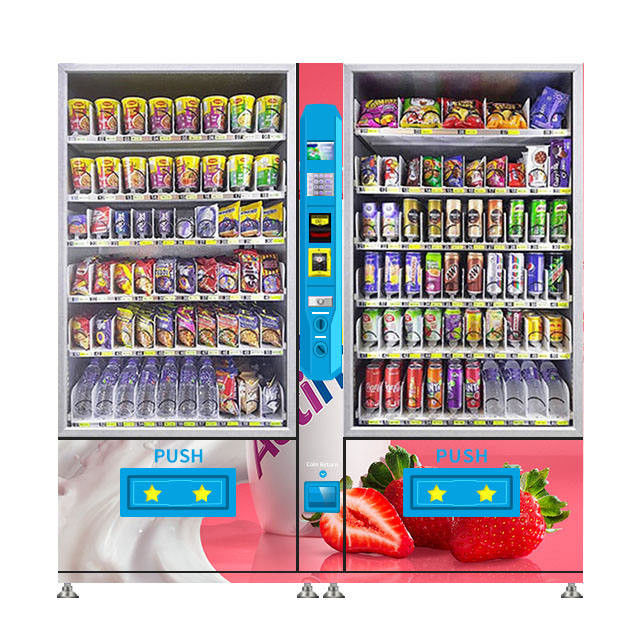Macchine vendite con doppio armadietto di grande capacità per gomma e snack Made in China Low price