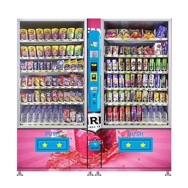Macchine vendite con doppio armadietto di grande capacità per gomma e snack Made in China Low price