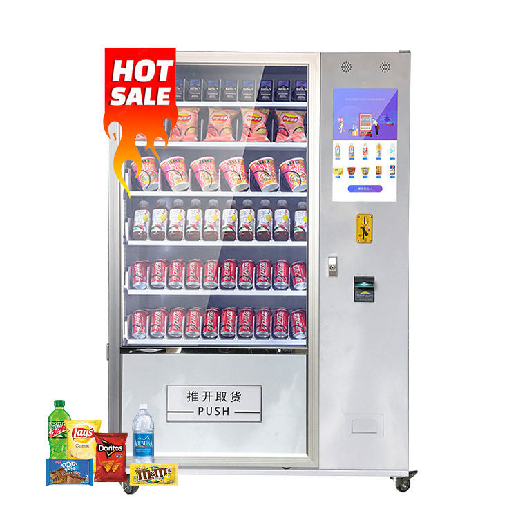 Centro commerciale bevande fredde personalizzato colori di pittura adesivo vending machine con schermo