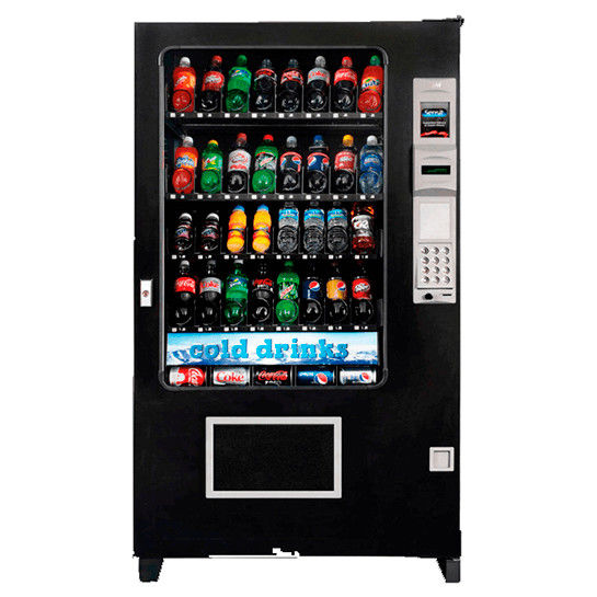 220V 50HZ vending machine con sistema di pagamento denaro cartaceo / moneta / scansione e adesivo a colori personalizzati