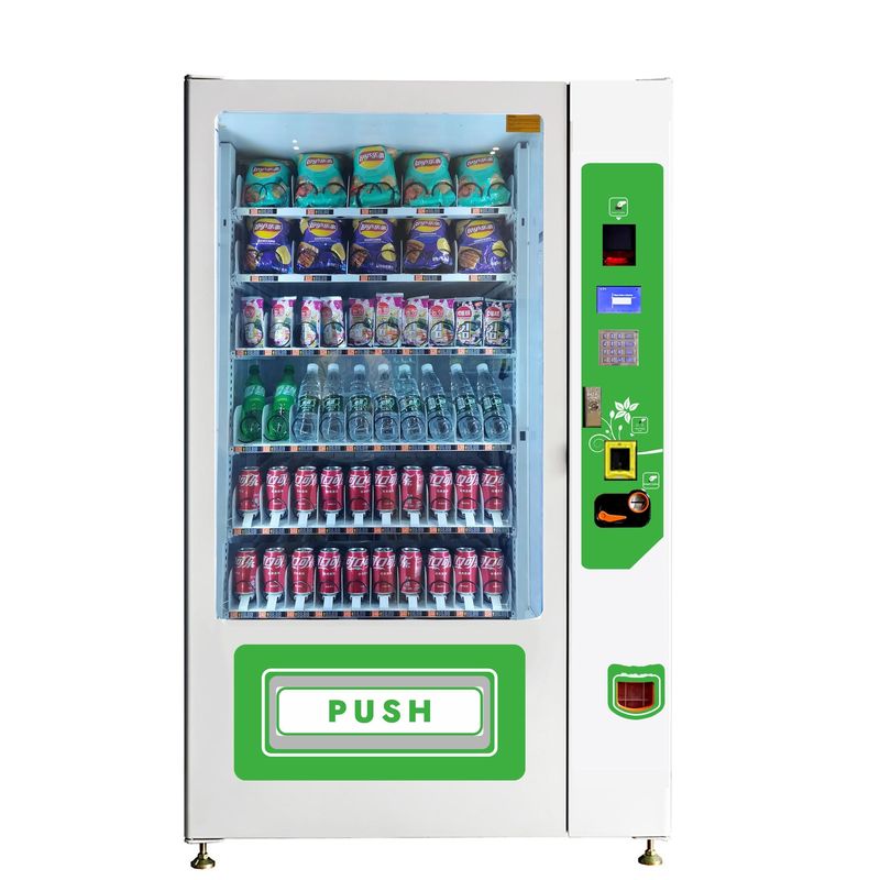 220V 50HZ vending machine con sistema di pagamento denaro cartaceo / moneta / scansione e adesivo a colori personalizzati